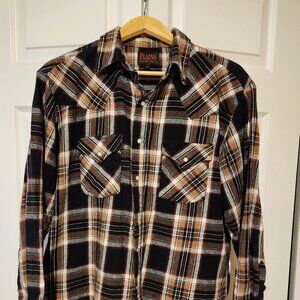 VINTAGE Plaid Western Top L